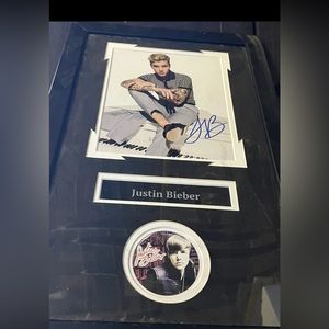Justin Bieber Signed Cover Photo Framed Autograph Steiner With COA